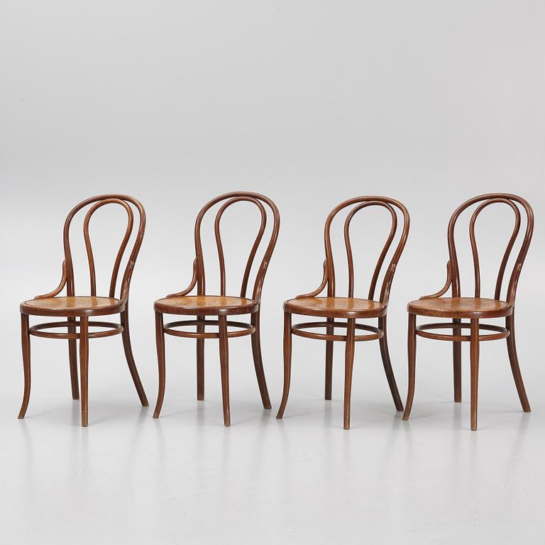 Four café chairs, Thonet, early 20th century.