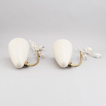 A pair of wall lights, model AH 43, produced by Itsu, 1950-60s.