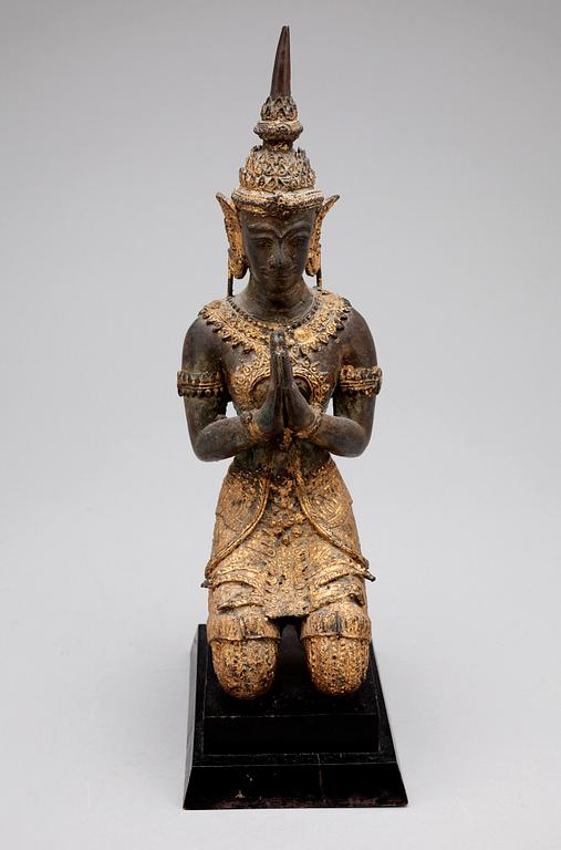 FIGURIN, brons. Thailand, omkring 1900.