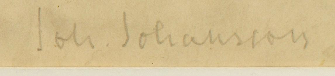 JOHAN JOHANSON, a drawing, signed,.