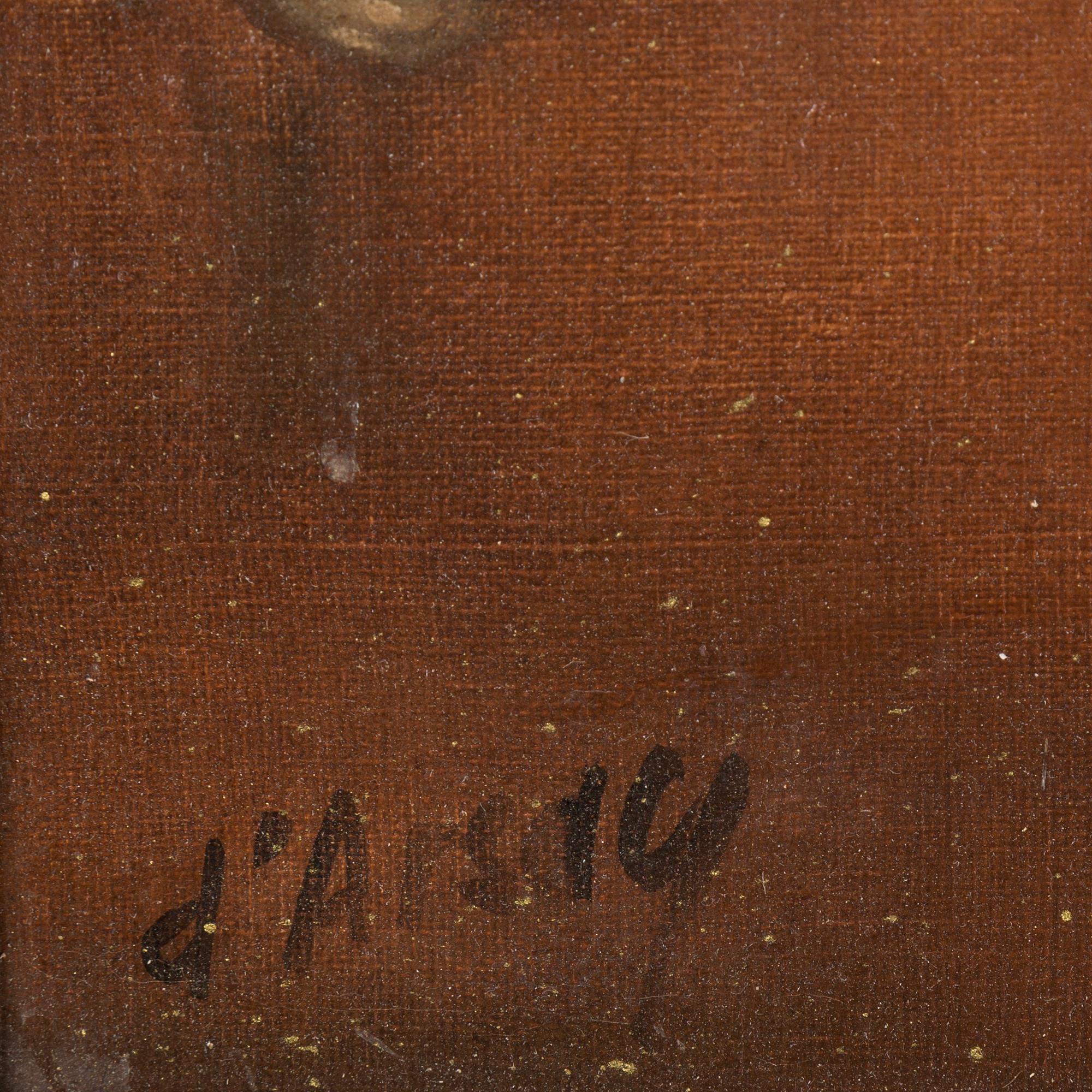 A pair of 19th century paintings depicting historical scenes by unknown artist, oil on canvas, signed.