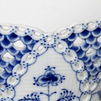 Royal Copenhagen, A pair of 'Blue Fluted Full Lace' bowls, Denmark, 1962-73.