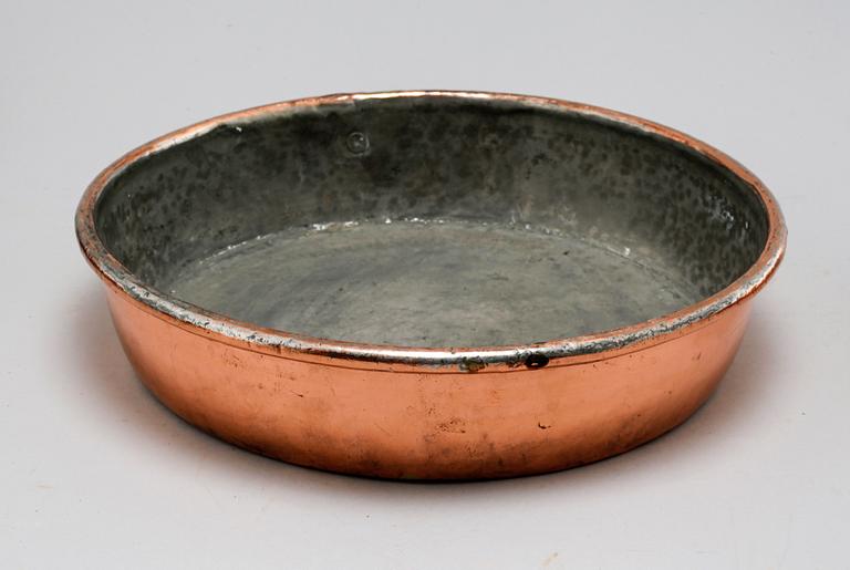 Six pieces of 19th century copper molds.