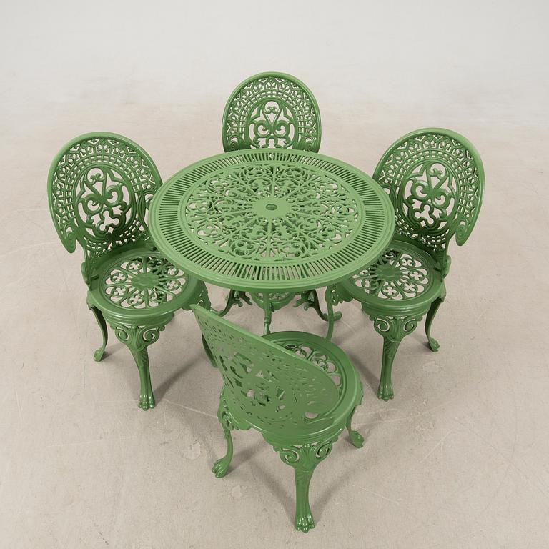 Garden furniture 5 pcs, later part of the 20th century.