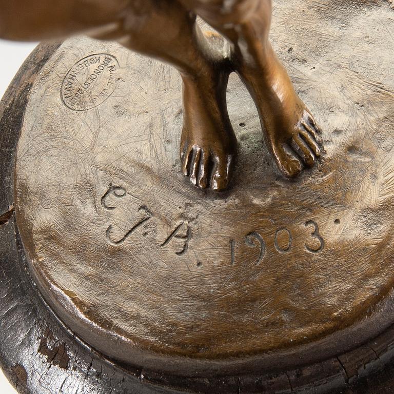 Carl Johan Bonnesen, a signed and dated bronze sculpture.