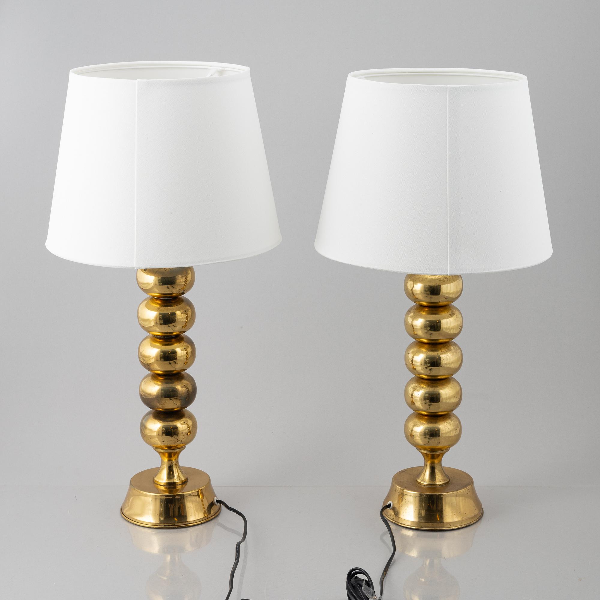 A pair of table lamps, Enco, second half of the 20th Century.