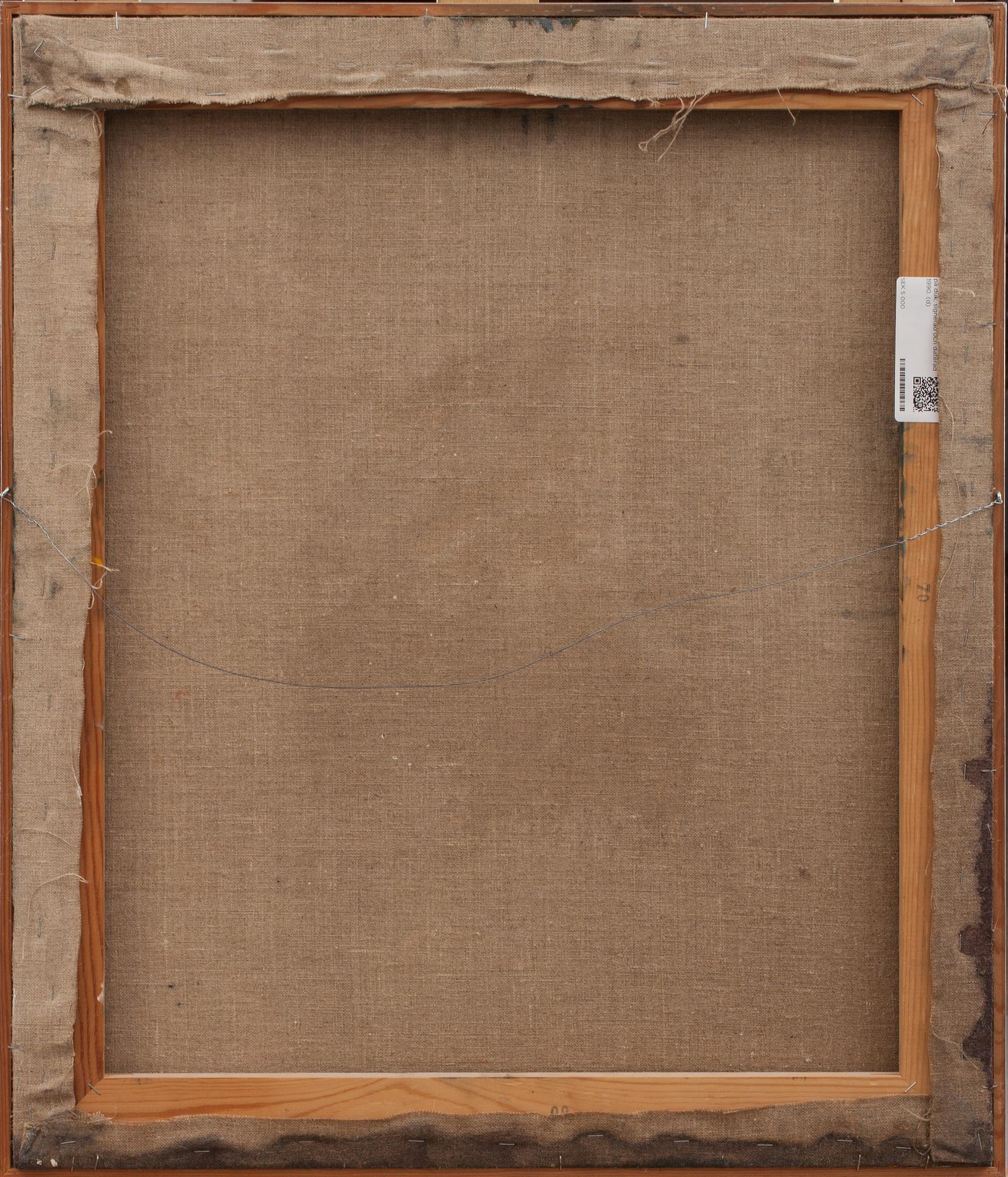 VANESSA BAIRD, oljemålning på duk, signerad och daterad 1990.