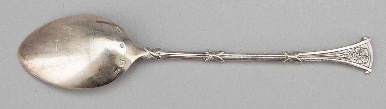 PARTI BESTICK, silver. Bl a Samuel (Sam.)Pettersson, Lindköping, 1882. 1800-tal. Totalvikt ca 1200 g.