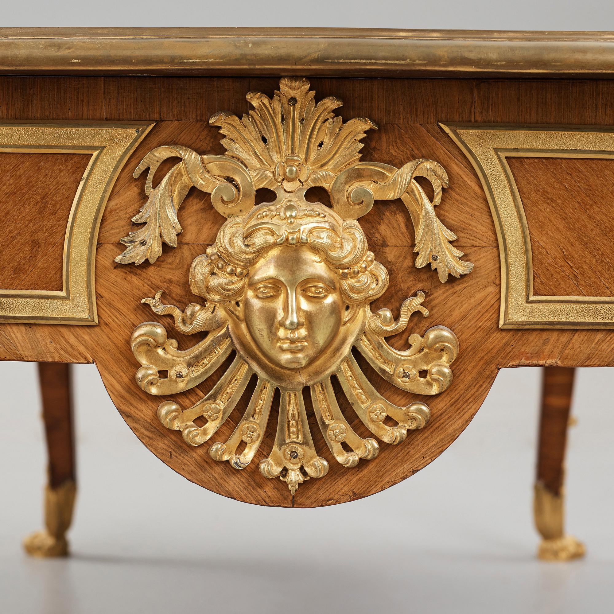 A Régence style, Ormolu - Mounted Bureau Plat, around year 1900.