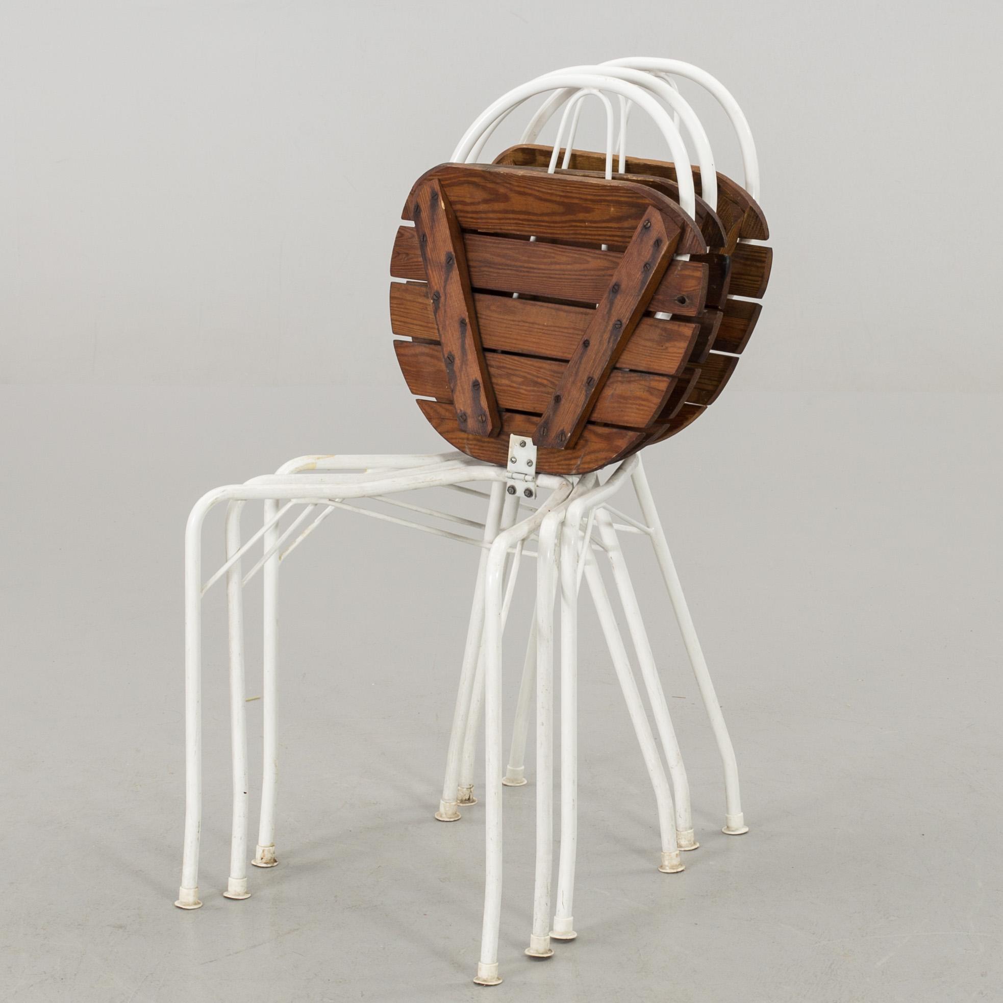 SIX GÄRSNÄS GARDEN CHAIRS.