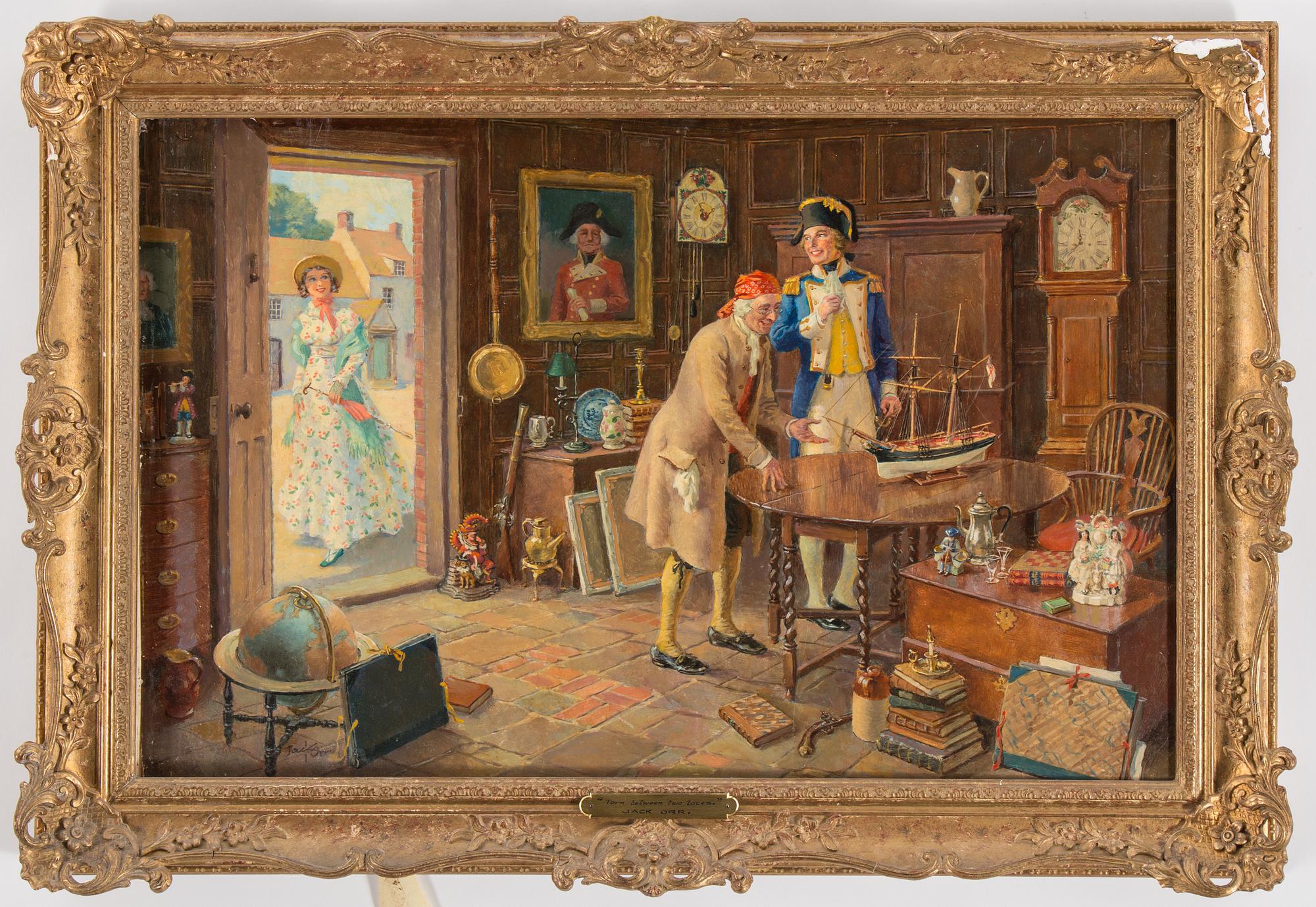 JACK ORR, olja på pannå, signerad.