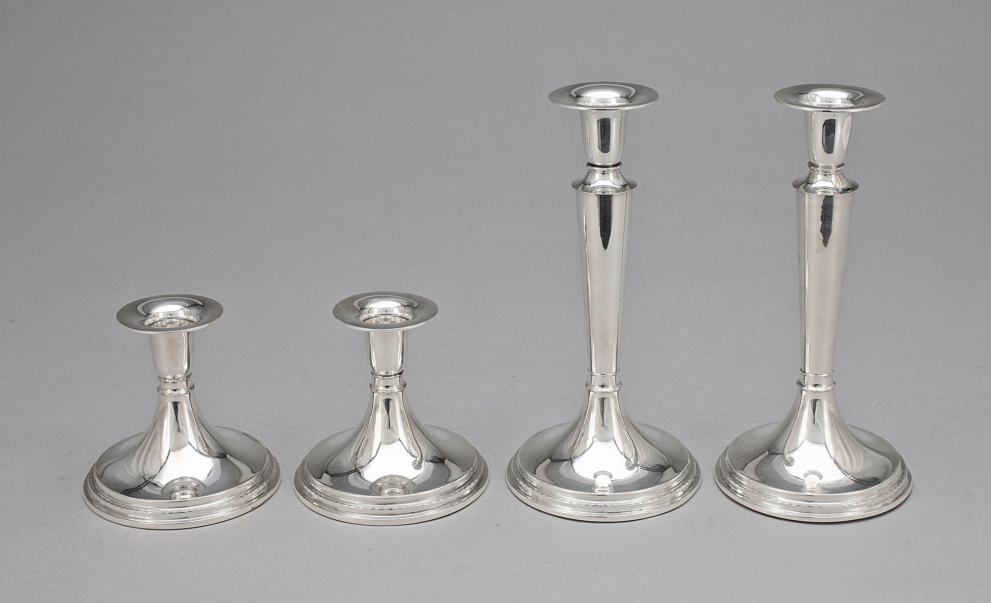 LJUSSTAKAR, 2 par, silver, TESI, Göteborg 1962.