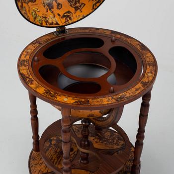 A bar globe, late 20th century.