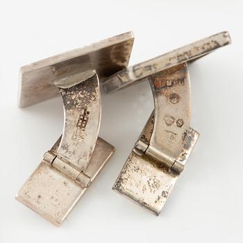 Lars Arby, fyra par manschettknappar, sterlingsilver, Göteborg 1966. 1967 och 1976.