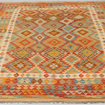 A carpet, kilim, around 297 x 207 cm.