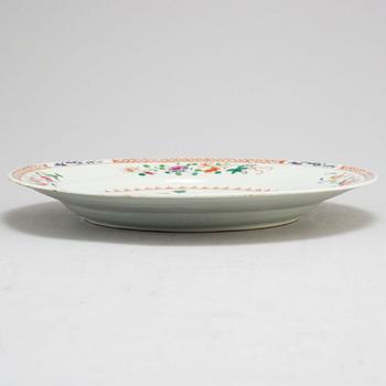 A pair of  'Double Peacock' dishes, Qing dynasty, Qianlong (1736-95).