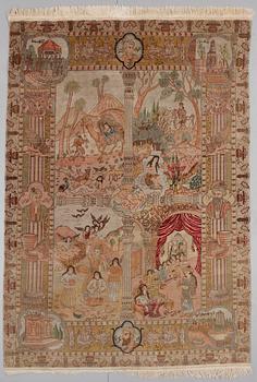 298. RUG. Täbris Figural.