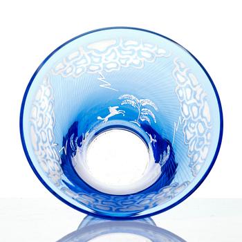 Edward Hald, A bowl, "Thunderstorm", Orrefors, Sweden.