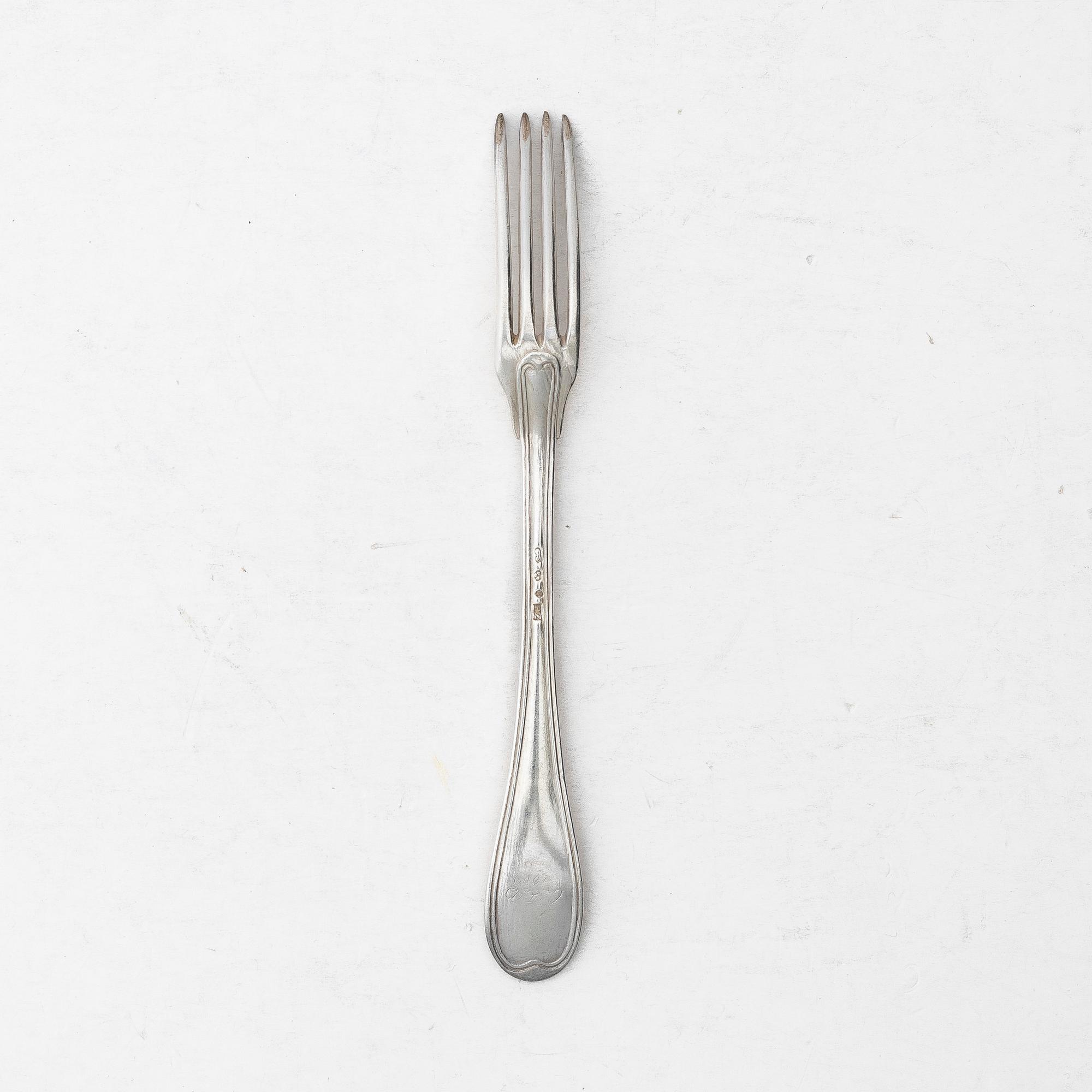 Pehr Zethelius, Gafflar, 13 st, silver, Stockholm 1809.