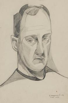 KOSTI AHONEN, pencil drawing, signed and dated -54.
