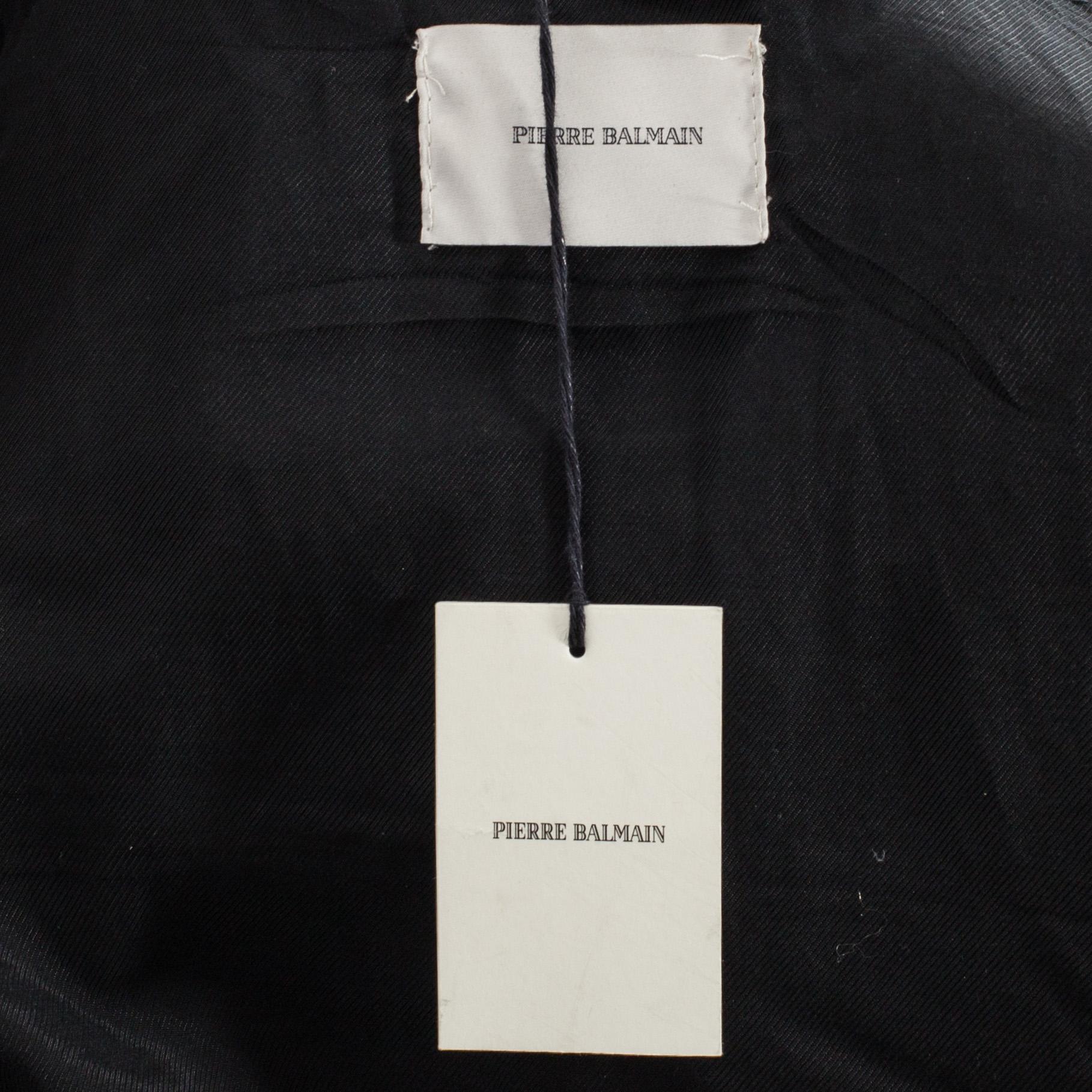 BALMAIN, skinnjacka, obs! liten storlek 46.