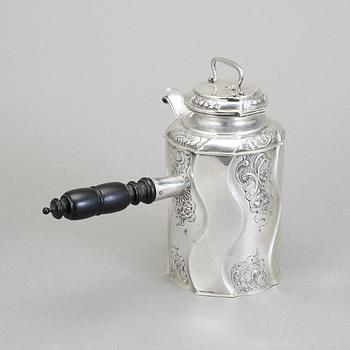 KAFFEKANNA, silver, S & M Benzen, Köpenham 1899. Vikt ca 605 gram.