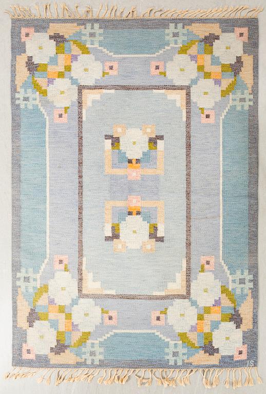 Ingegerd Silow, Rug, flat weave, signed, approximately 232x169 cm.