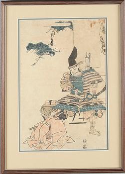 OKÄND KONSTNÄR, 3 st, träsnitt, Japan, sannolikt 1800-tal.