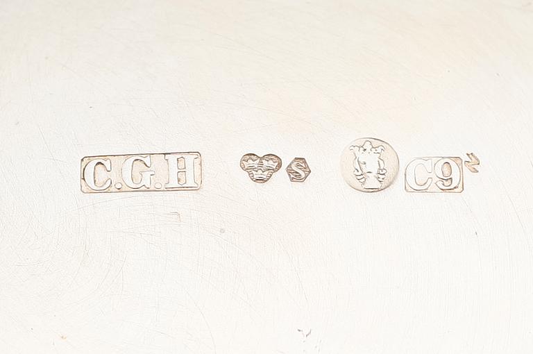 BÄGARE, silver, CG Hallberg, Stockholm 1953. Vikt ca 245 gram.