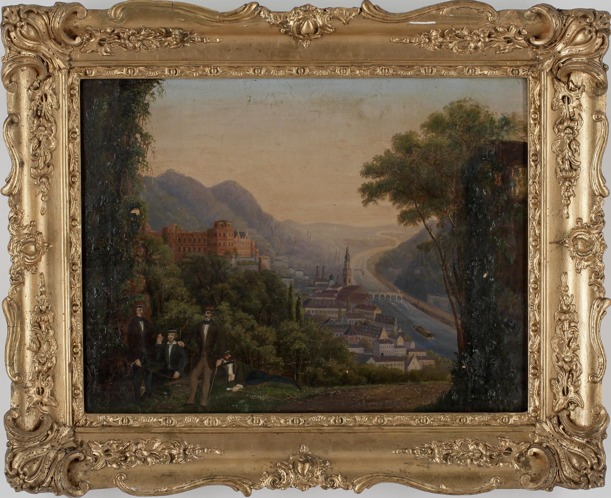 OKÄND KONSTNÄR, olja på duk, ej signerad, 1800-talets första hälft.