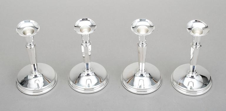 LJUSSTAKAR, 4 st, silver, MGAB, Uppsala, 1955-1962.