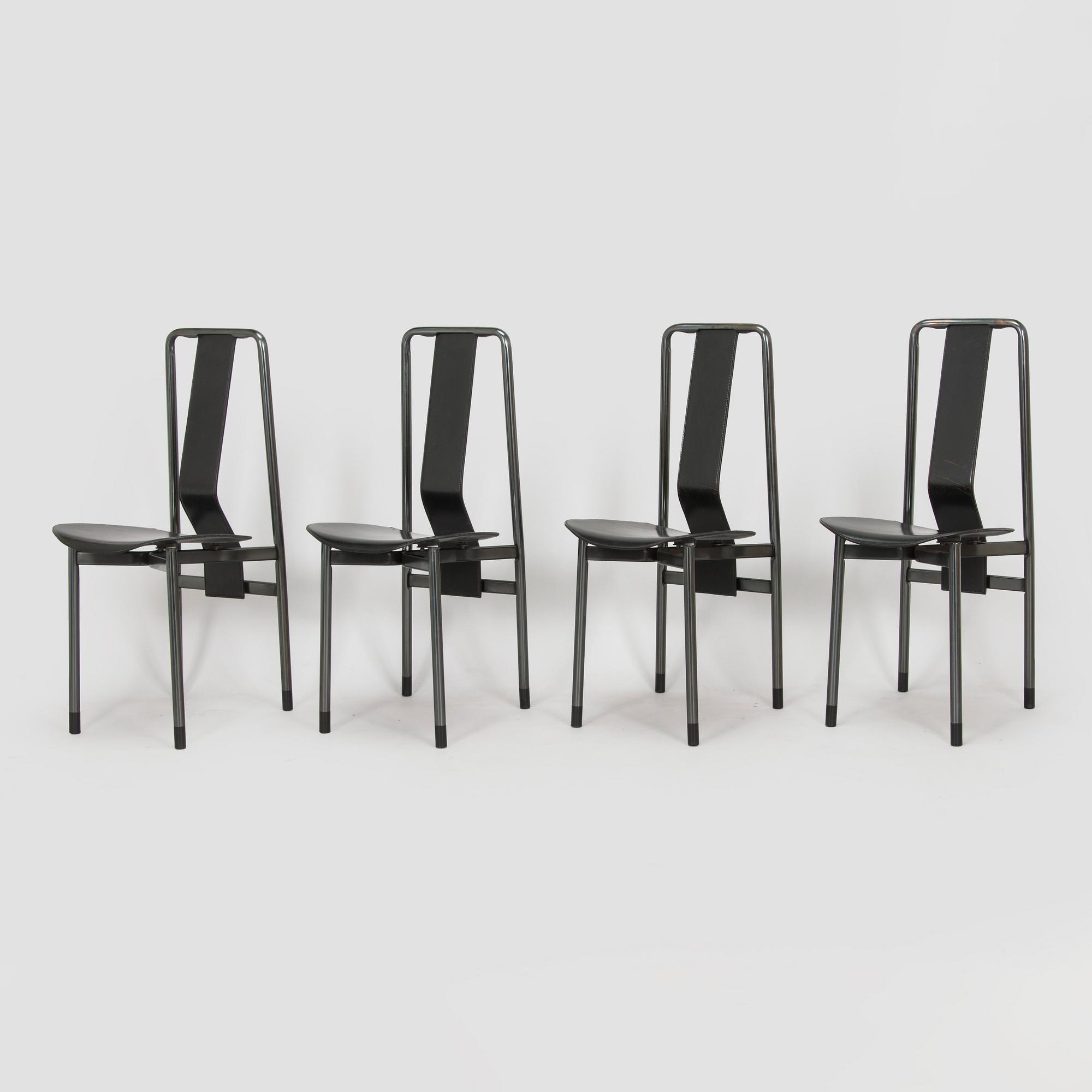 Achille Castiglioni, four 'Irma' chairs, Zanotta, Italy.