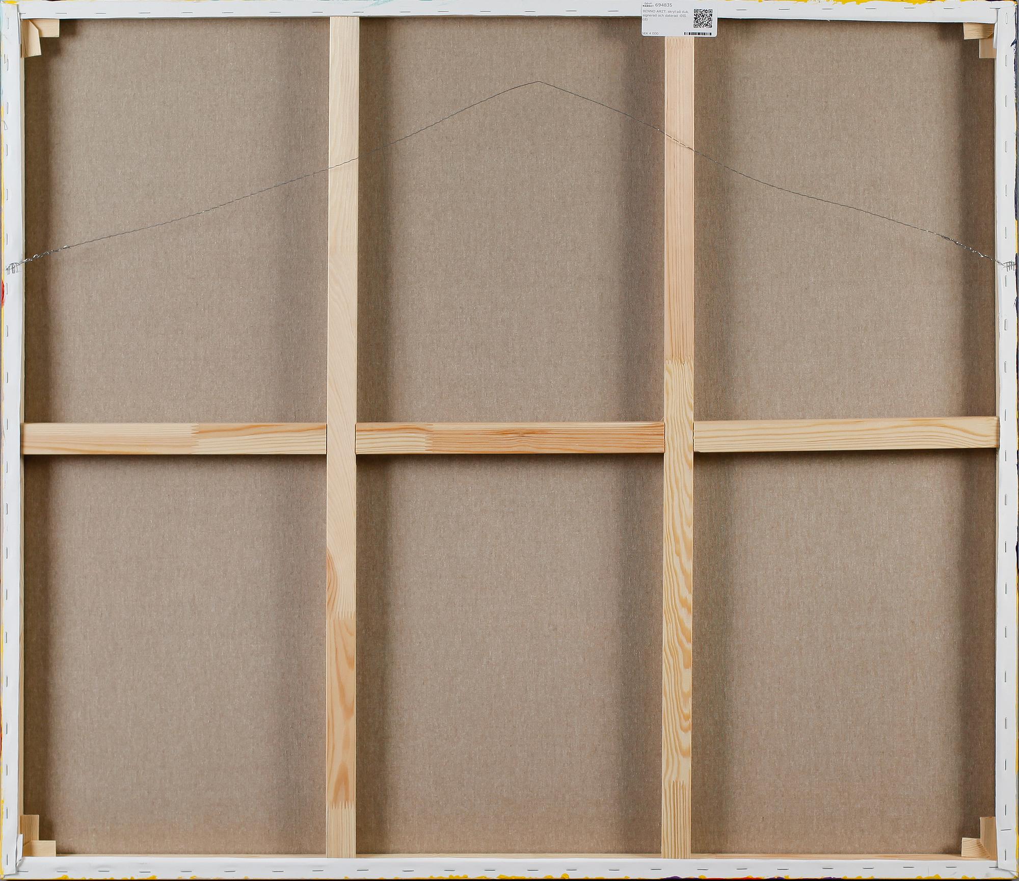 BENNO ARZT, akryl på duk, signerad och daterad -013.