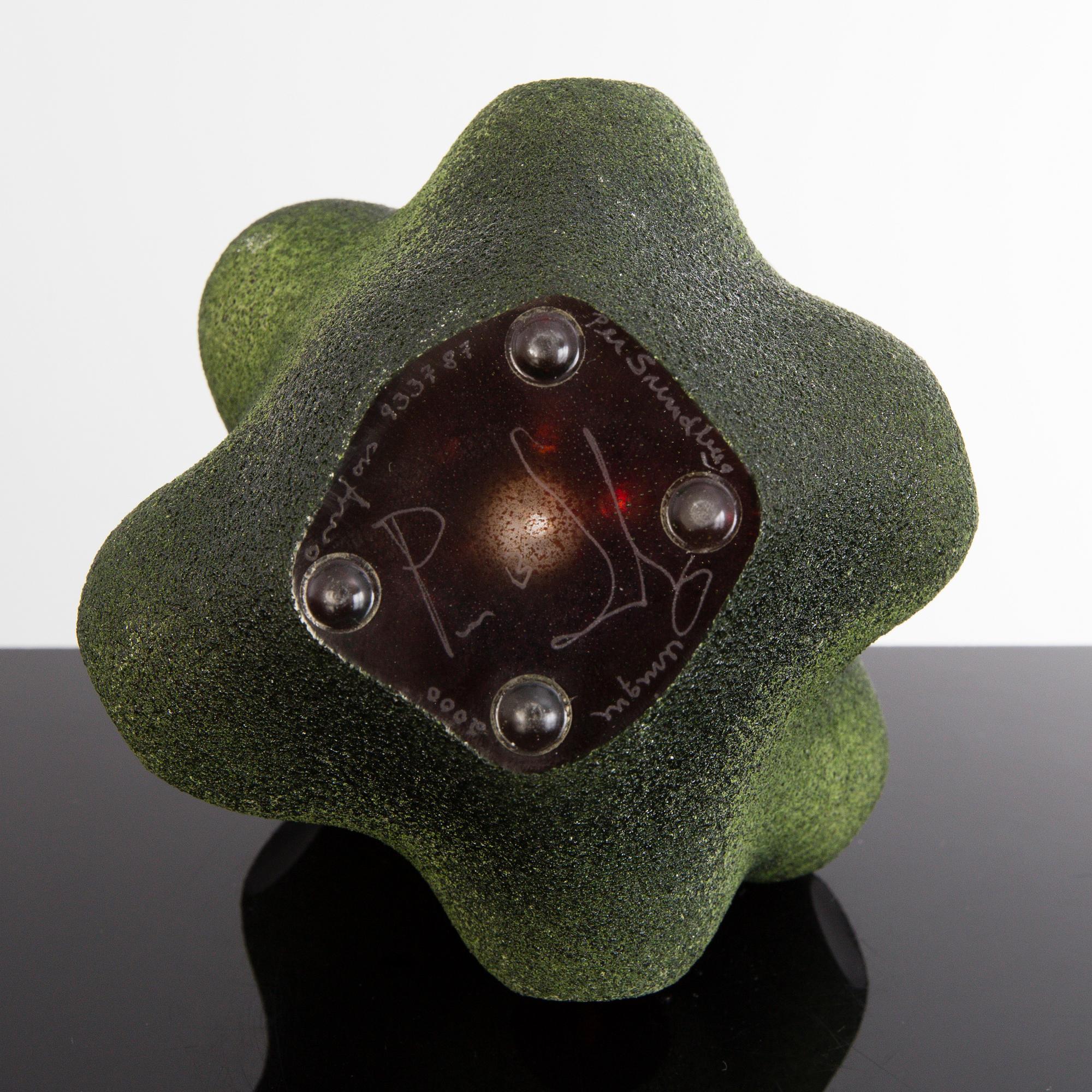 A Unique Per B Sundberg glass vase for Orrefors, signed, numbered and dated 2000.