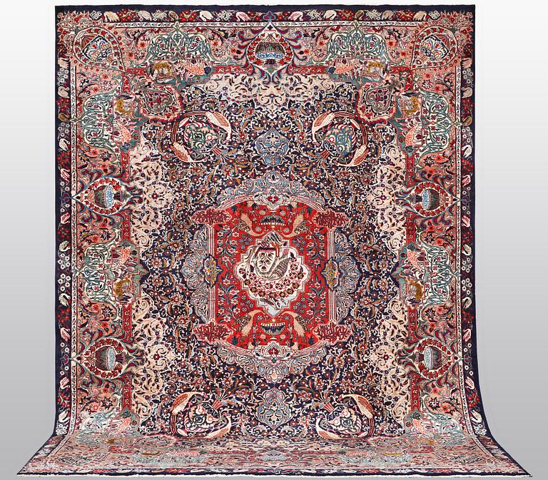 A carpet, Kashmar, ca 406 x 298 cm.