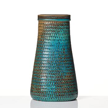 Stig Lindberg, a stoneware vase, Gustavsberg studio, Sweden 1964.