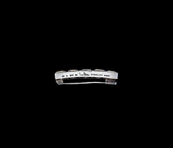 BROSCH, silver med bergkristall. Wiwen Nilsson, Lund 1942. Vikt ca 8 gram.