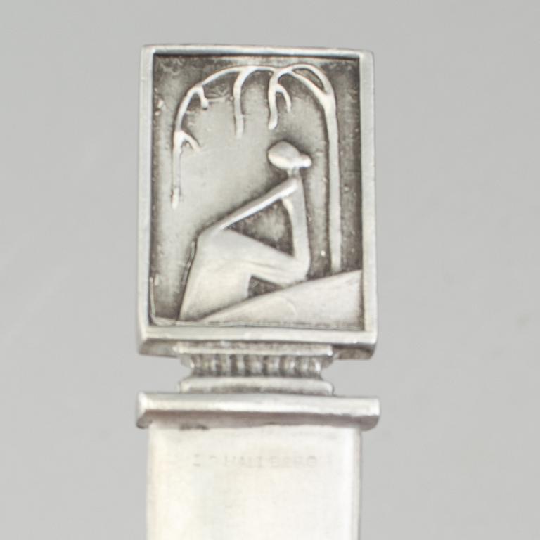 A art deco pewter Letter knife from CG Hallberg.