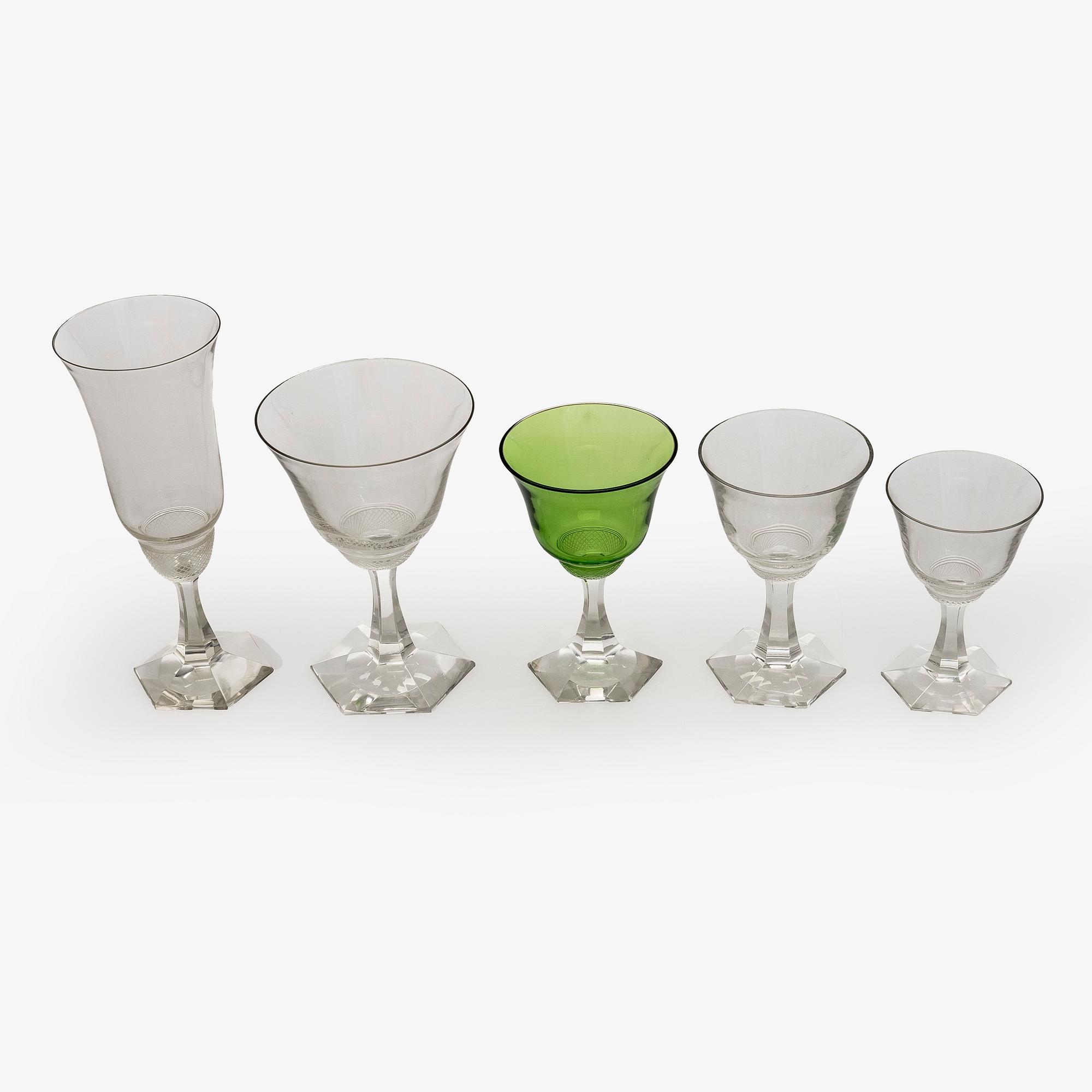 Glasservis, 71 delar.