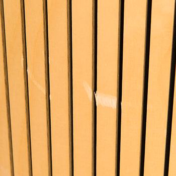A Martela Plywood Partition Wall / Screen, Finland, late 20th century.