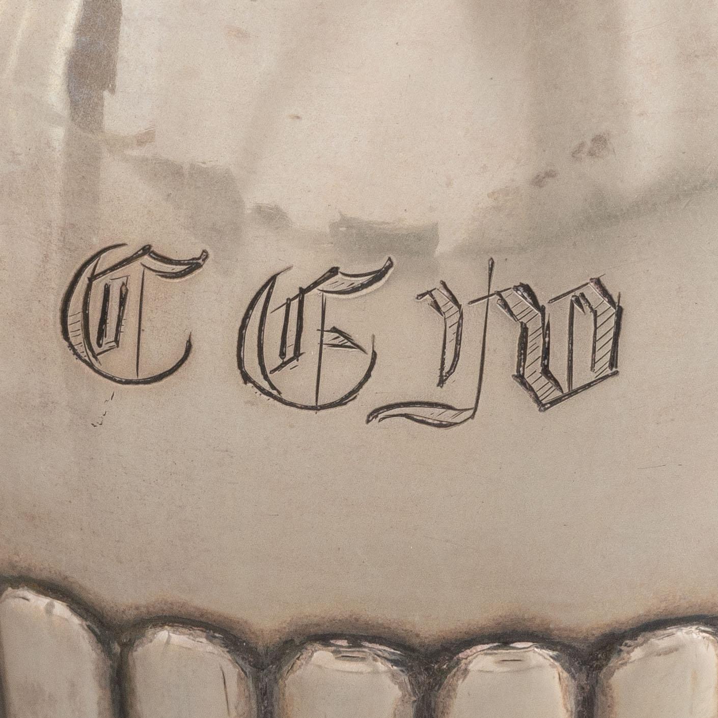 A Swedish Empire silver coffee pot, mark of Gustaf Folcker, Stockholm 1830.