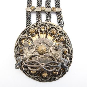 Decoration, Russia, silver/brass.