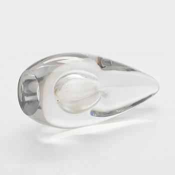 Timo Sarpaneva, lasiveistos, "Linnunpää" signeerattu Timo Sarpaneva Iittala -56.