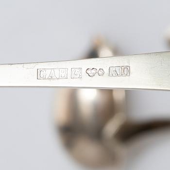 Jacob Ängman, bestickservis, 89 delar, silver, "Rosenholm", GAB, Eskilstuna, 1961-87.