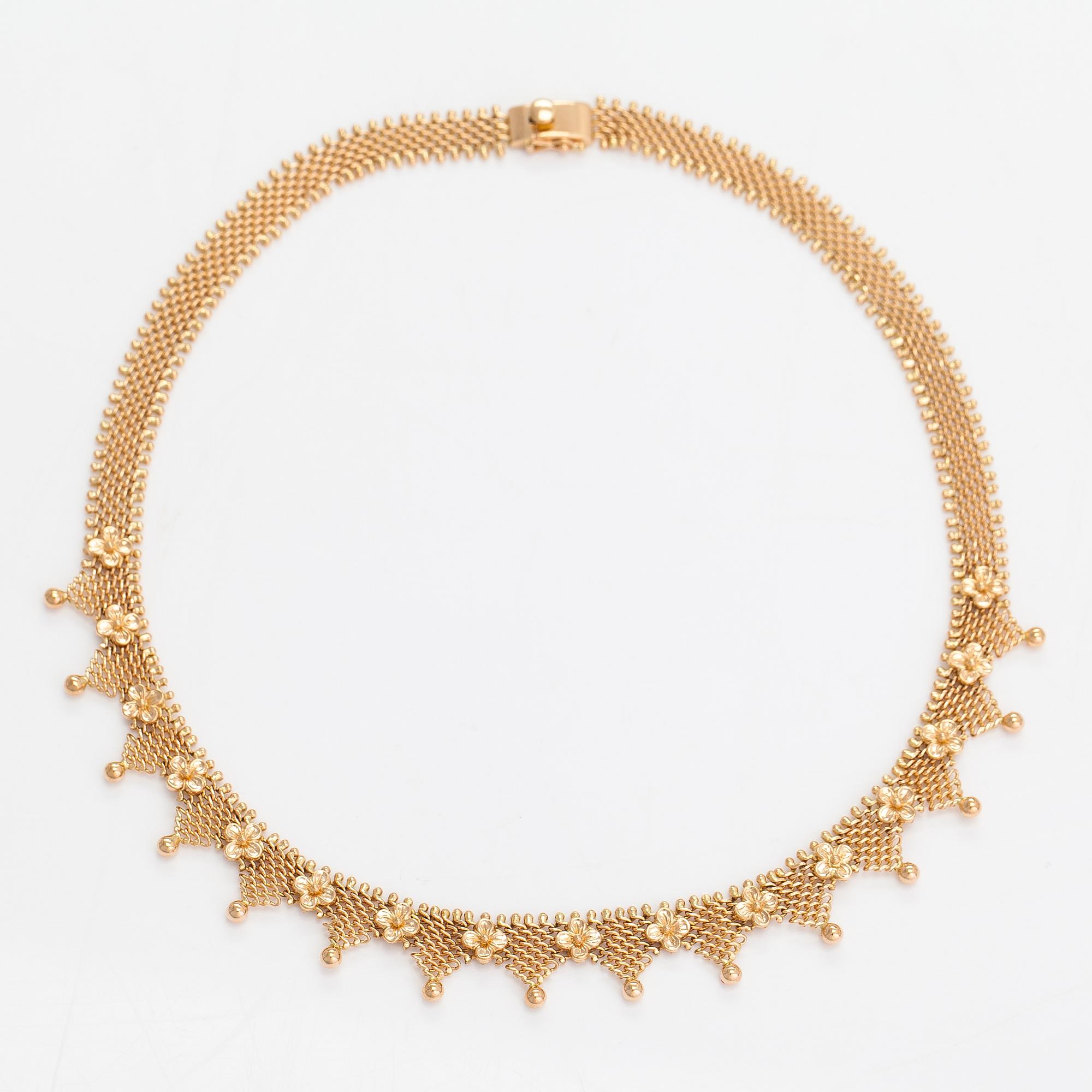 Halsband, 14K guld. Finska importstämplar.