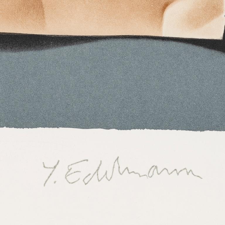 Yrjö Edelmann, lithograph in colours, stamped signature HC.