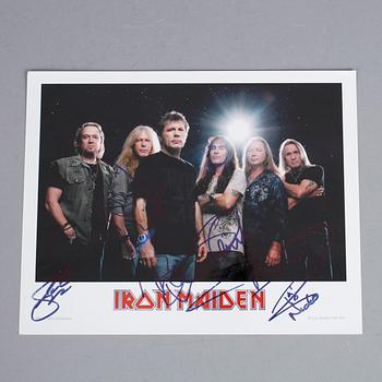 IRON MAIDEN, foto med autografer.