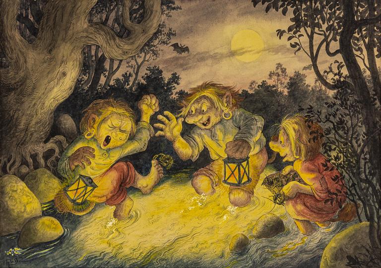 ROLF LIDBERG, watercolour, signed and dated -53.