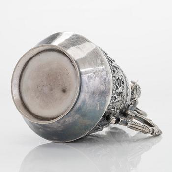 An Indian silver teapot.