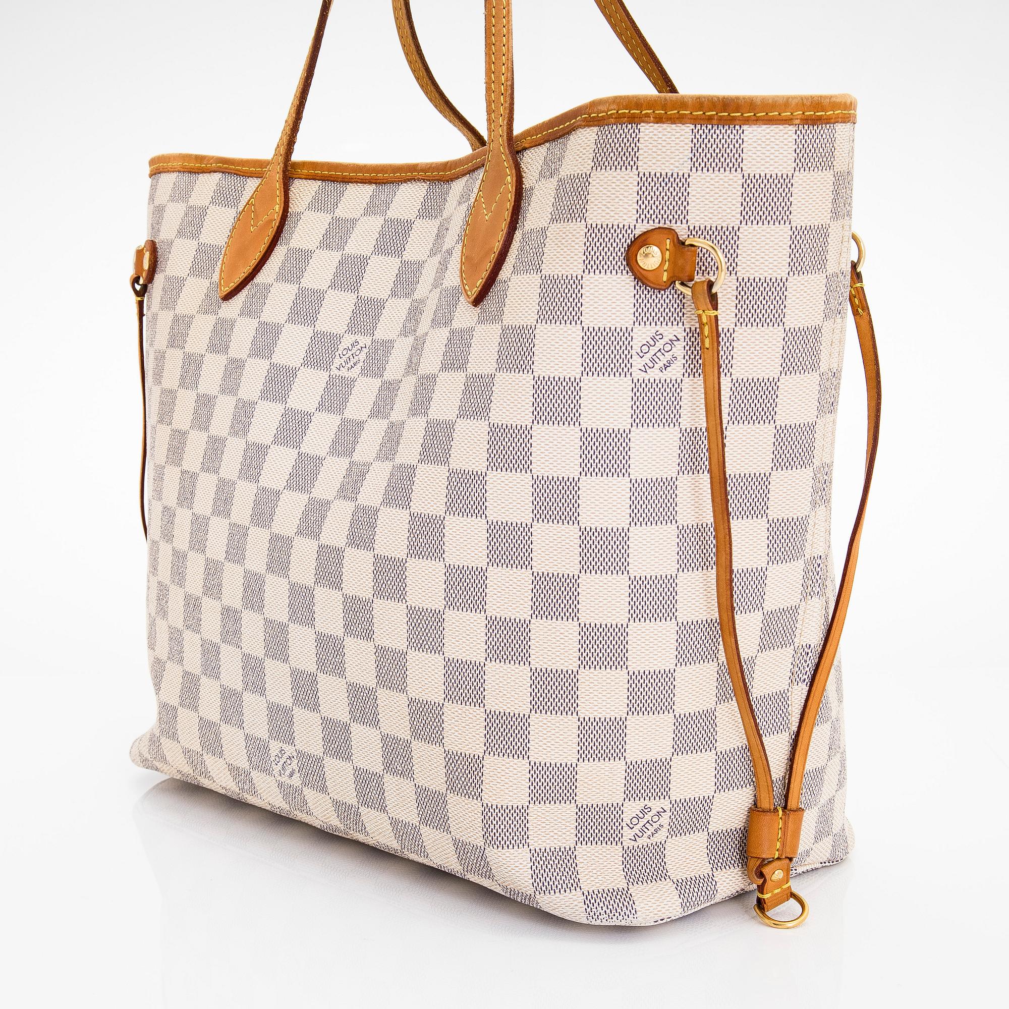 Louis Vuitton, A Damier azur "Neverfull MM" bag, 2012.